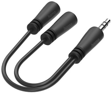 3,5-mm-Audio-Klinke-Adapter schwarz