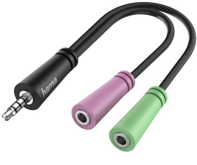 3,5-mm-Audio-Klinke-Adapter schwarz