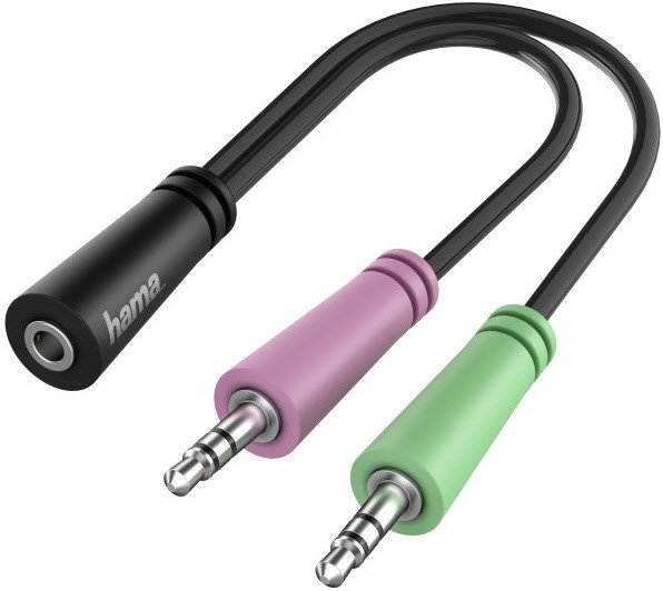 3,5-mm-Audio-Klinke-Adapter schwarz