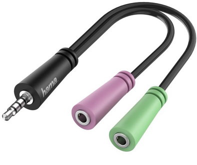3,5-mm-Audio-Klinke-Adapter schwarz