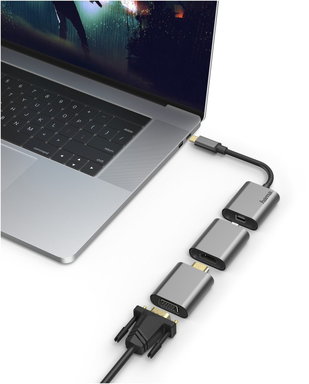 Produktabbildung Hama 6in1 Video-Adapter-Set grau
