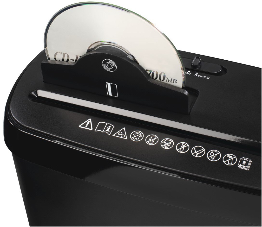 Aktenvernichter Basic S8CD schwarz