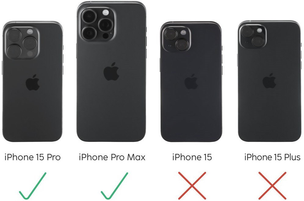 Kameraschutz Cam Protect f&uuml;r iPhone 15 Pro/15 Pro Max transparent