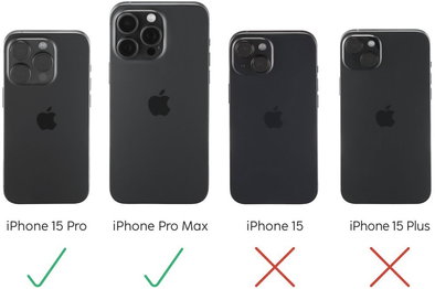 Kameraschutz Cam Protect f&uuml;r iPhone 15 Pro/15 Pro Max transparent
