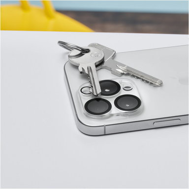 Kameraschutz Cam Protect f&uuml;r iPhone 15 Pro/15 Pro Max transparent