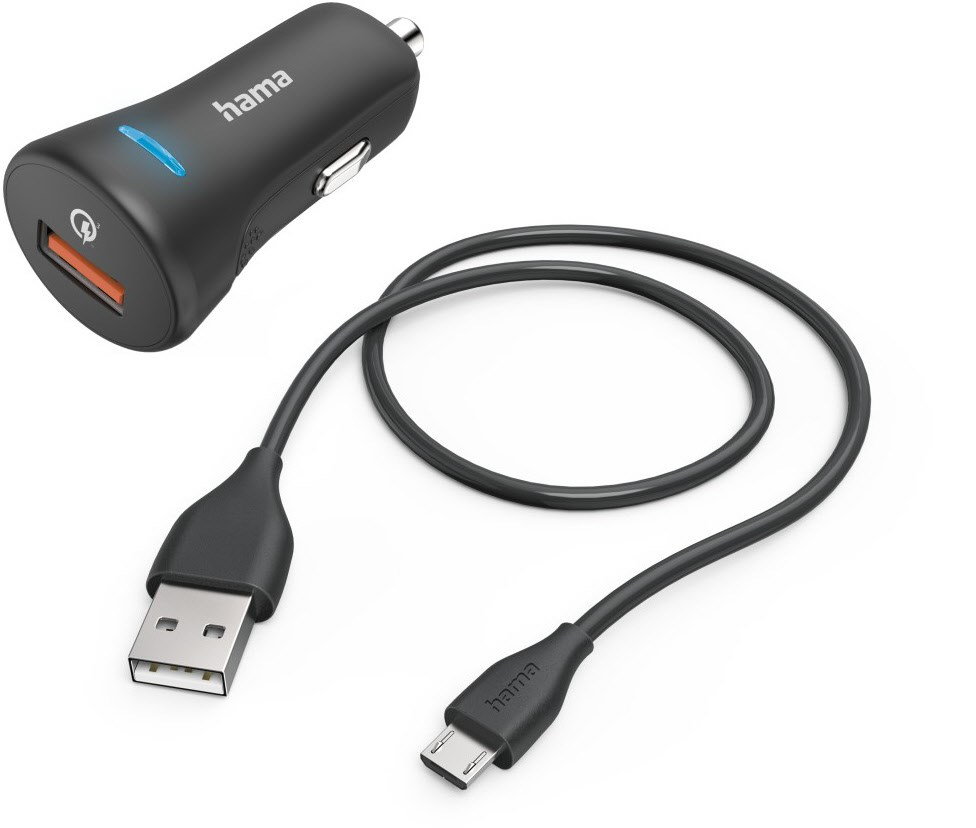 Kfz-Ladeset Micro-USB QC3.0 (19,5W) schwarz