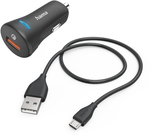 Hama Kfz-Ladeset Micro-USB QC3.0 (19,5W) schwarz