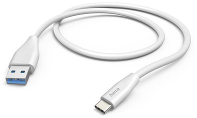 Produktabbildung Hama Ladekabel USB-A>USB-C (1,5m) wei&szlig;