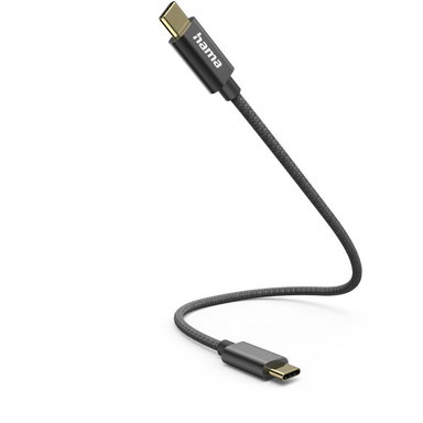 Produktabbildung Hama Ladekabel USB-C>USB-C (0,2m) schwarz