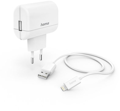 Produktabbildung Hama Lightning Ladeset (12W) wei&szlig;