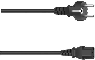 Netzkabel Schuko, 3 pol. (2,5m) schwarz