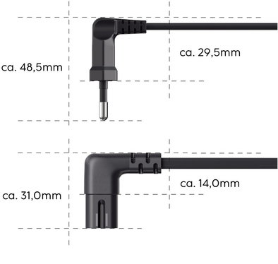 Netzkabel mit Eurostecker (5m) schwarz