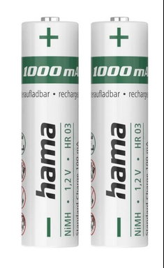 Produktabbildung Hama Hama AAA 2Stk. 1000mAh Akku