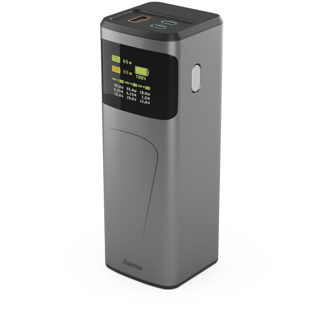 Power Pack High Power 65W, (20.000mAh) grau