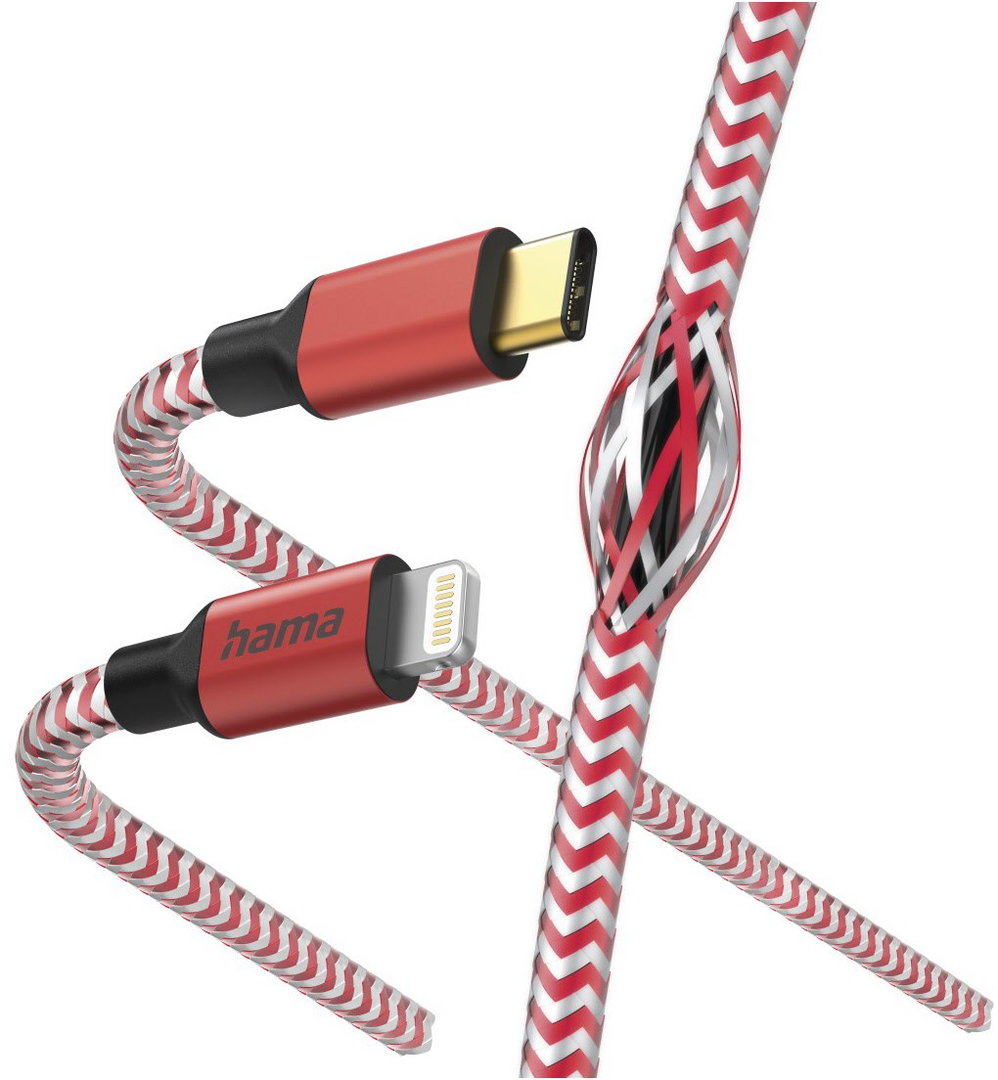 Reflective USB-C > Lightning (1,5m) rot