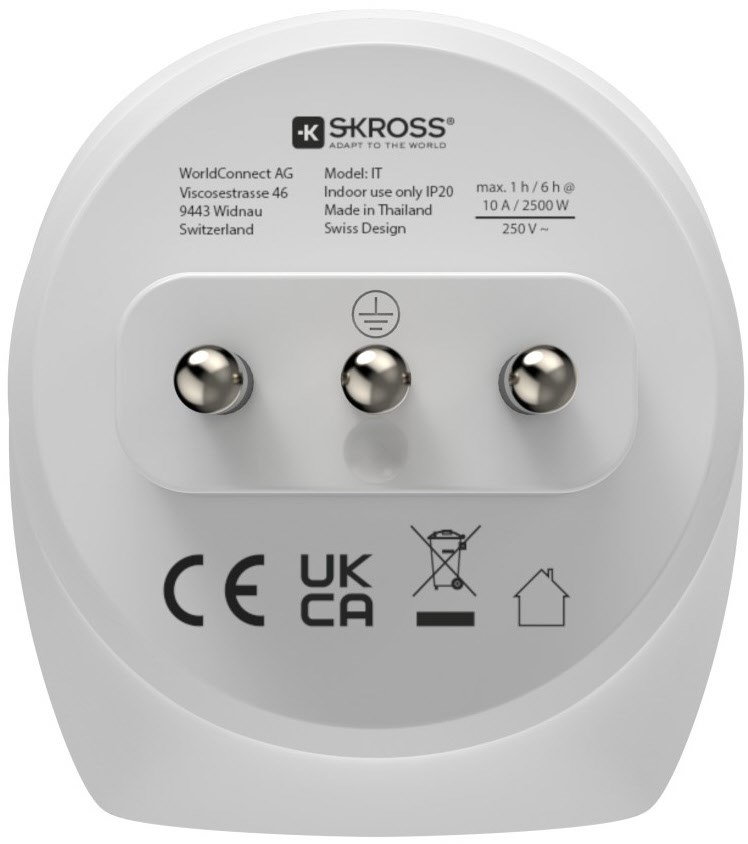 Reiseadapter (IT) wei&szlig;