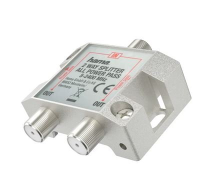 SAT-Verteiler 2-fach silber