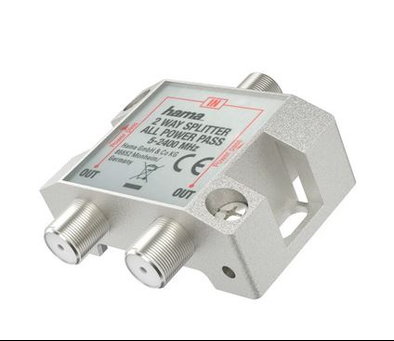 Produktabbildung Hama SAT-Verteiler 2-fach silber