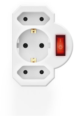 Steckdosenadapter 3-fach wei&szlig;
