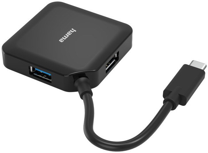 USB-C-Hub 4 Ports schwarz
