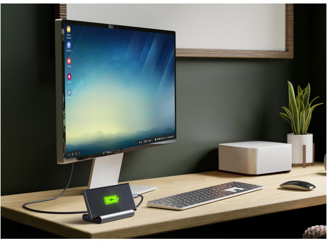 USB-C-Multiport-Adapter 7 Ports grau