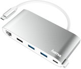 USB-C-Multiport-Adapter (8 Ports) schwarz/silber/wei&szlig;
