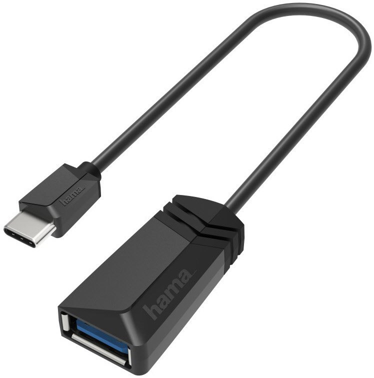 USB-C-OTG auf USB-A-Adapterkabel schwarz