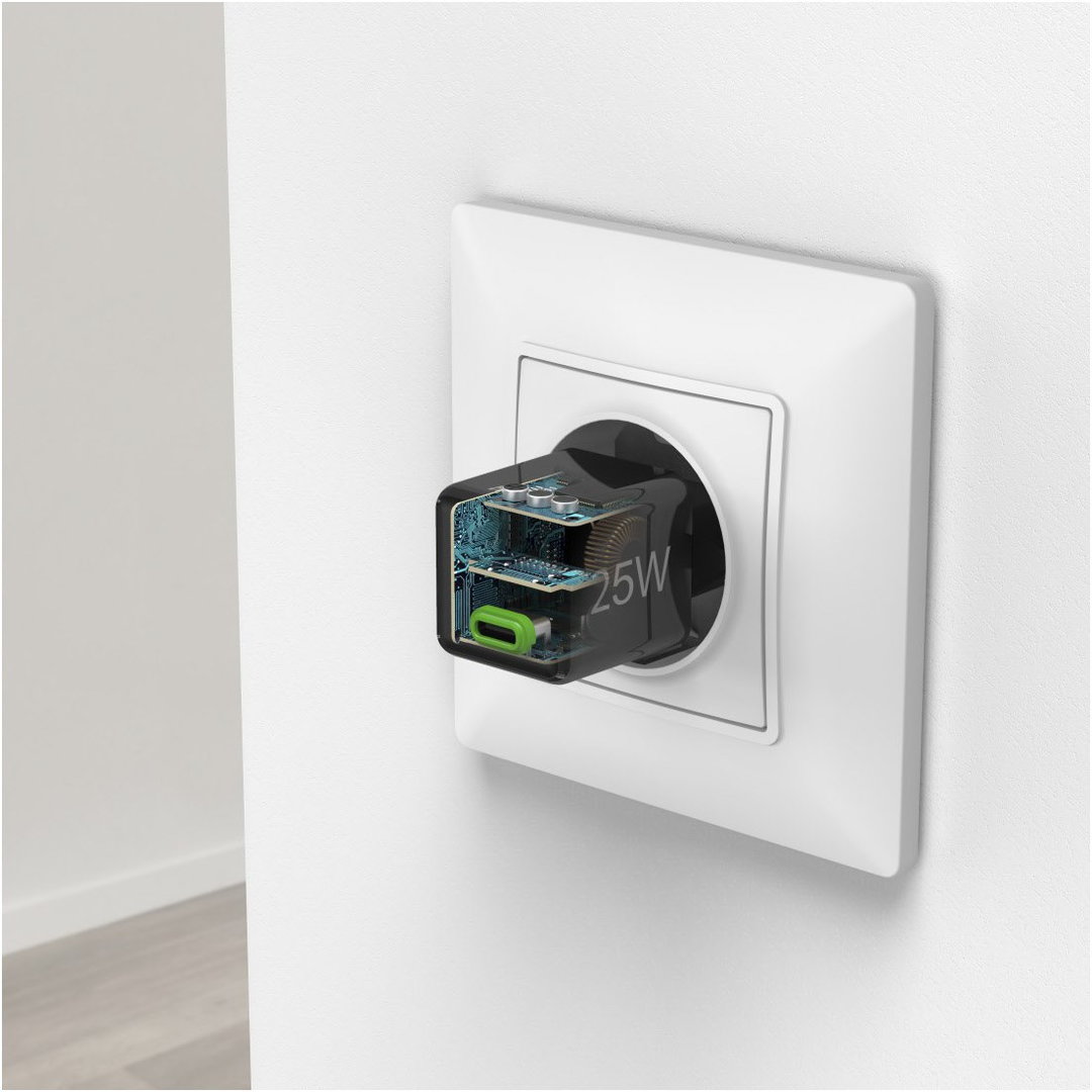 USB Type-C Schnellladeger&auml;t (25W) schwarz