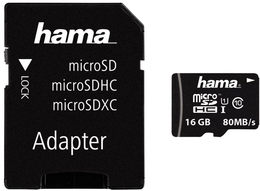 microSDHC Class 10 (16GB) + Adapter