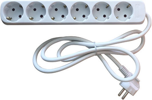 SL 1600 6-fach Steckdosenleiste wei&szlig;