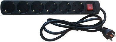 Produktabbildung Nabo SL 2650 6-fach Steckdosenleiste schwarz