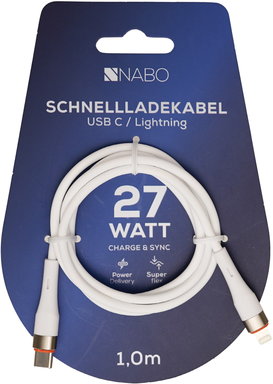 USB-C>Lightning Ladekabel (1m) wei&szlig;