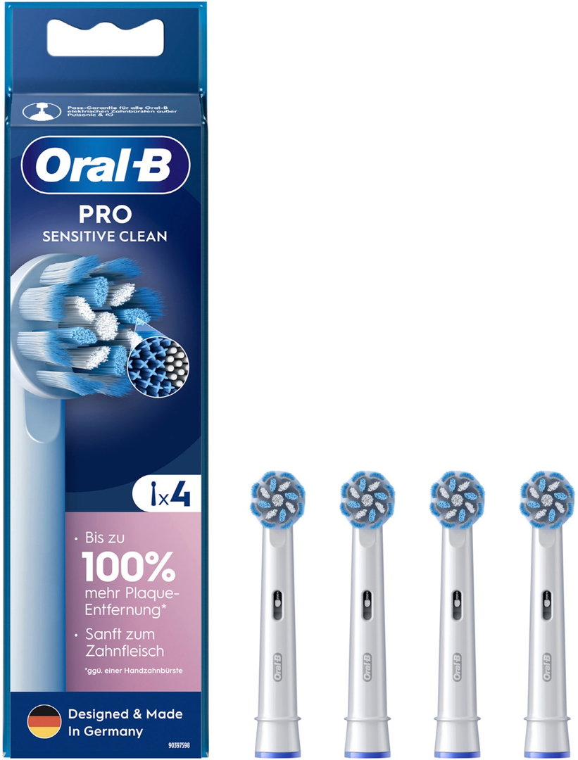 Aufsteckb&uuml;rsten Pro Sensitive Clean (4 Stk.) wei&szlig;