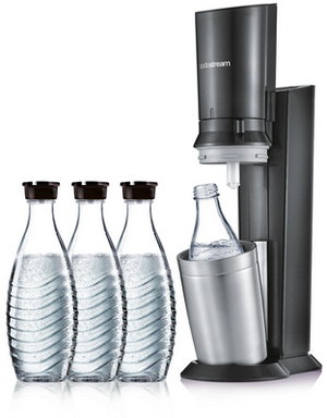 Produktabbildung SodaStream Crystal 3.0 Aktionspack 3 Karaffen titan