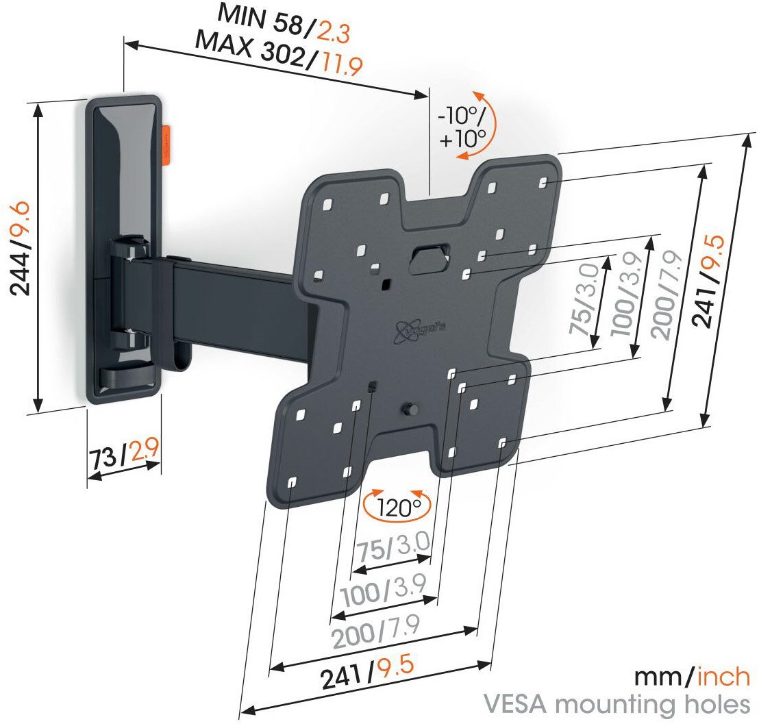 TVM 3225 Full-Motion (19-43") schwarz