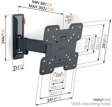 TVM 3225 Full-Motion (19-43") schwarz