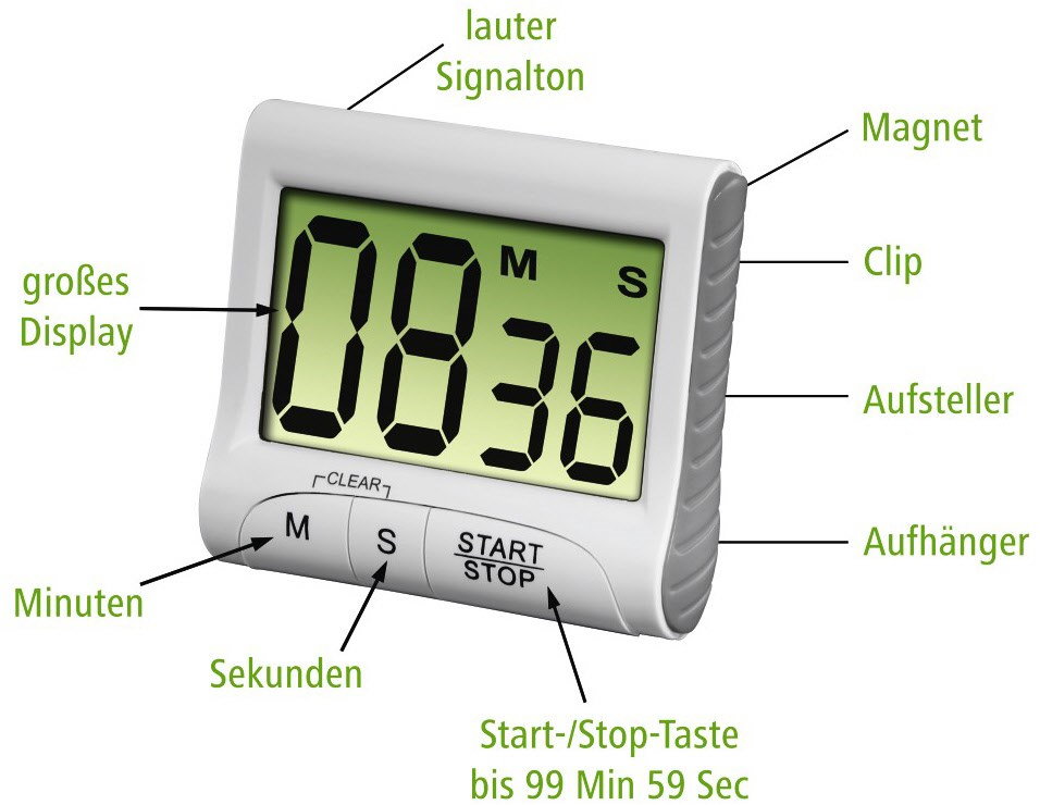 Countdown digital wei&szlig;