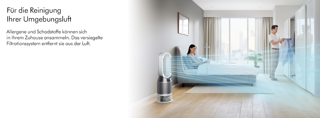 F&uuml;r die Reinigung Ihrer Umgebungsluft Allergene und Schadstoffe k&ouml;nnen sich in Ihrem Zuhause ansammeln. Das versiegelte Filtrationssystem entferrnt sie aus der Luft