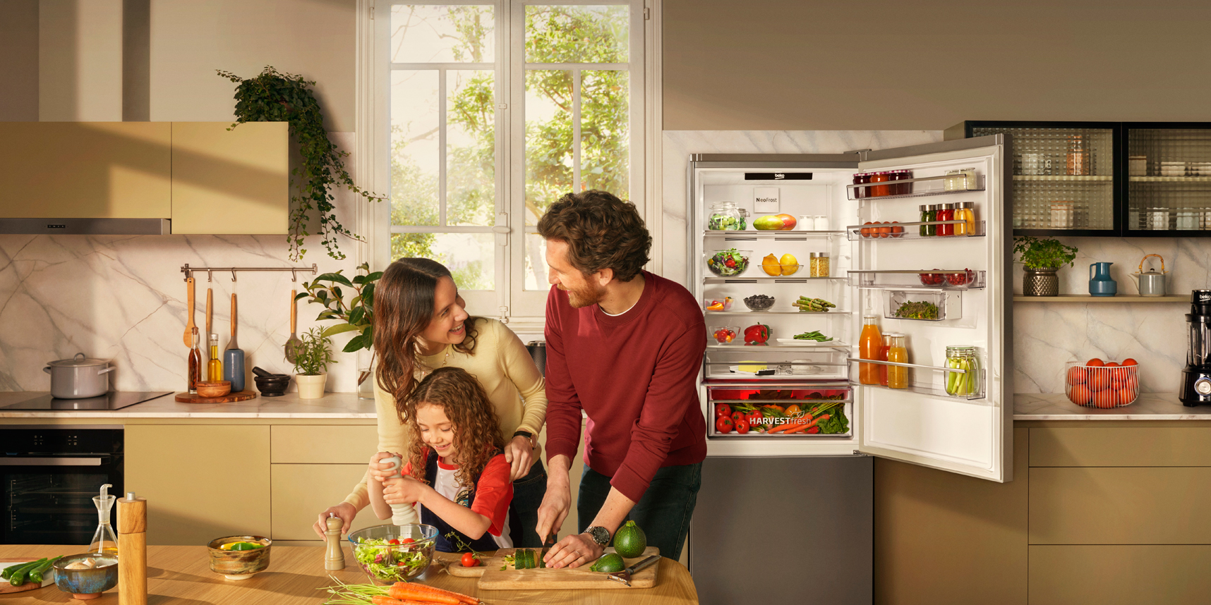 die Beko Kombinationen sind platzsparend und sorgen daf&uuml;r, dass du immer gen&uuml;gend Lebensmittel im Vorrat hast.