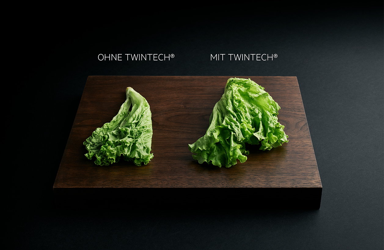 AEG Salatblatt vergleich ohne TWINTECH und mit TWINTECH